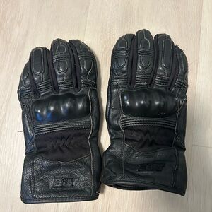 Bilt Black Leather Men's Motorcycle Gloves, L